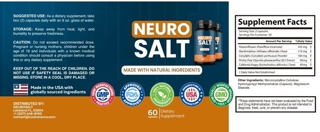 Neurro Salt Ingredients